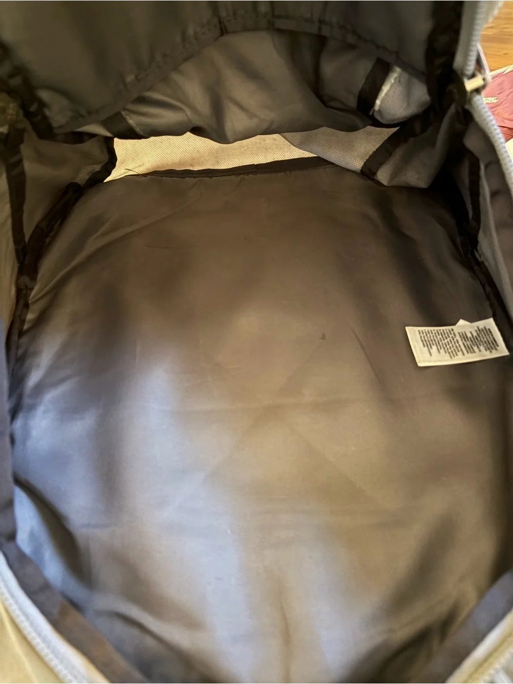 The North Face Light Gray Backpack with Pink Accent, Borealis